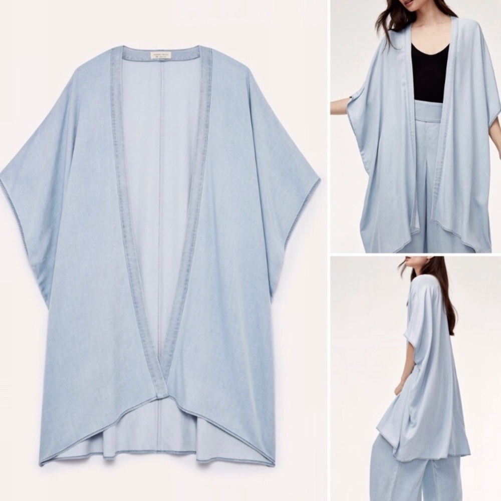 Aritzia Light Blue Azure Aitkin Blouse/Kimono